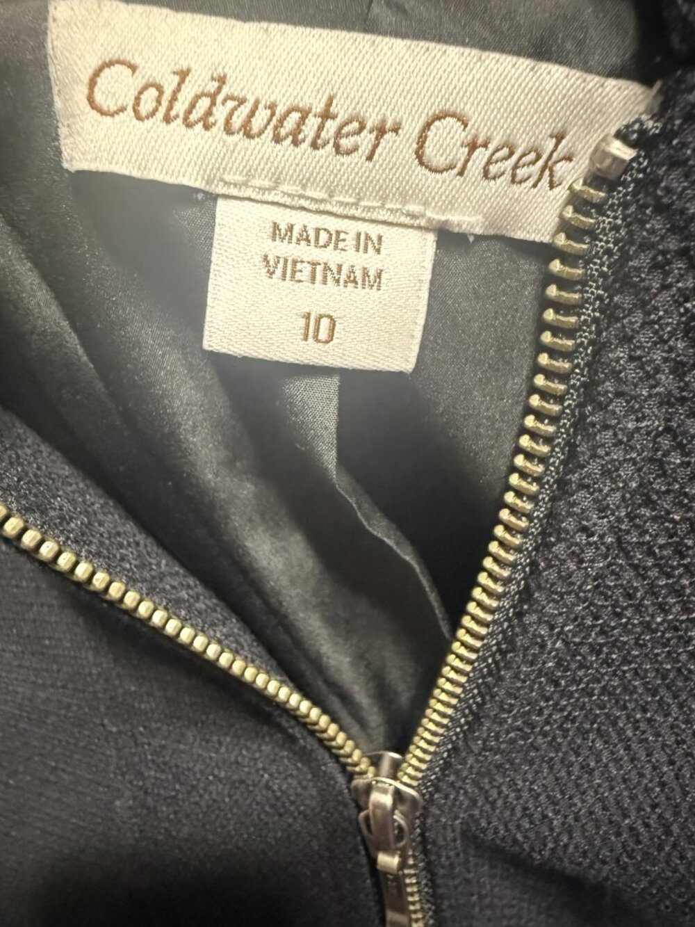 Coldwater Creek Women's Black Zip-Up Blazer Jacket - 10 - Picture 4 of 4